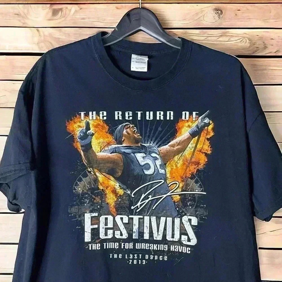 Baltimore Ravens Ray Lewis The Return of Festivus  NFL T-Shirt XL - Picture 1 of 4